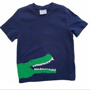 Hanna Andersson Alligator Appliqué Tee Navy 5